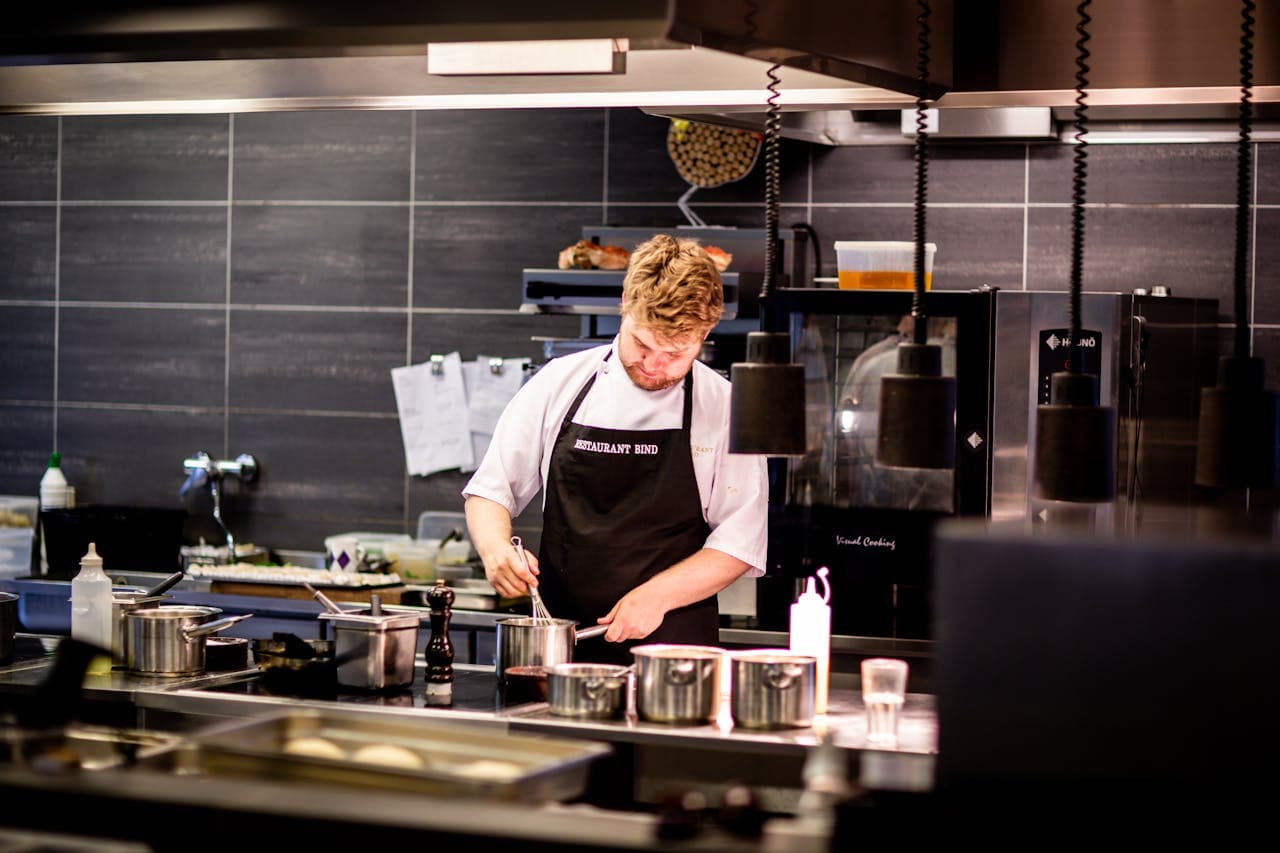 Chef preparing food